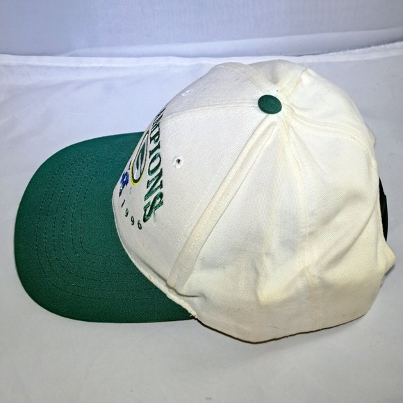 Vintage Green Bay Packers Snapback Hat 1996 NFC Champions Team NFL White - Picture 3 of 7